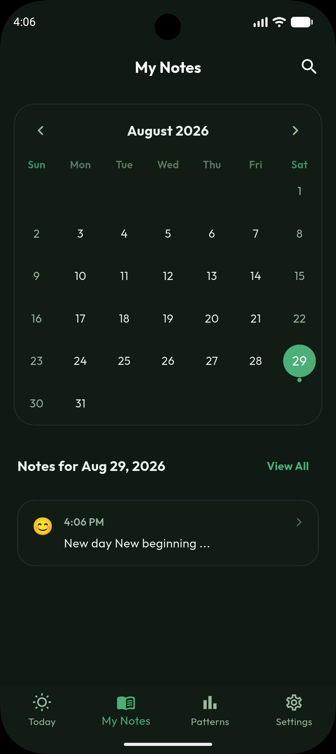 Quiet Thanks - Calendar